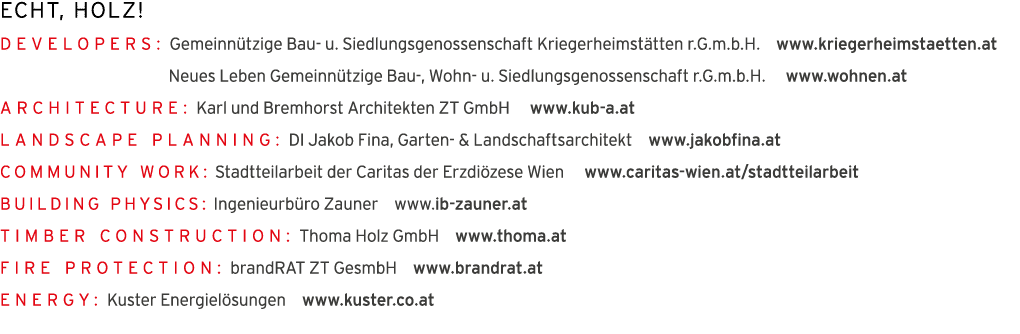 Echt, Holz   Developers: Gemeinn tzige Bau- u  Siedlungsgenossenschaft Kriegerheimst tten r G m b H   www kriegerheim   
