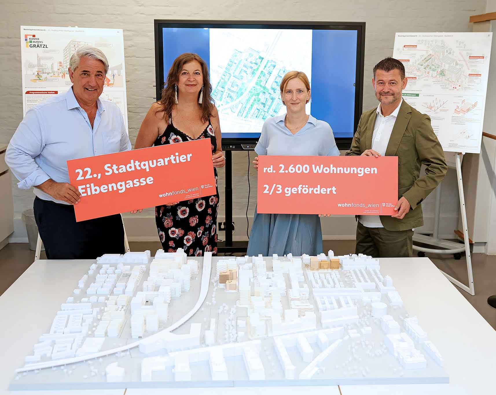 v.l.n.r.: Ernst Nevrivy, Ulli Sima, Elke Hanel-Torsch und Gregor Puscher