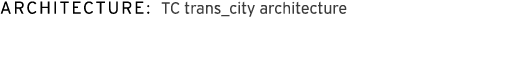 ARCHITECTURE: TC trans_city architecture