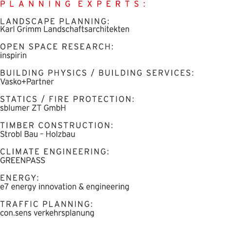 P L A N N I N G E X P E R T S : LANDSCAPE PLANNING: Karl Grimm Landschaftsarchitekten OPEN SPACE RESEARCH:  inspirin    